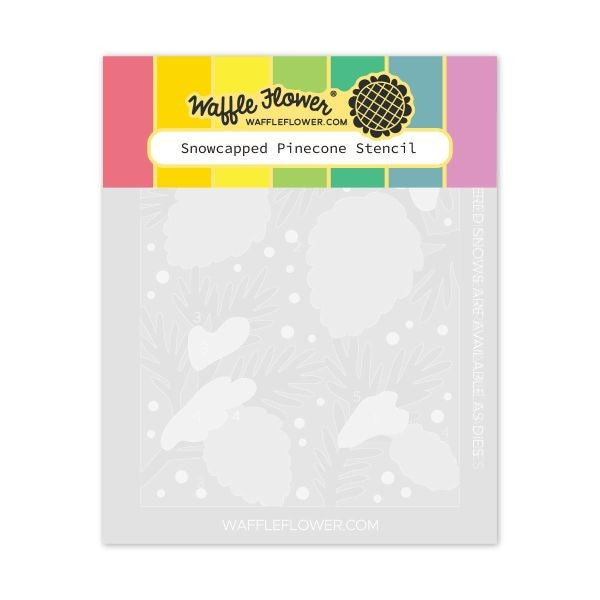 Snowcapped Pinecone - Layering Stencils