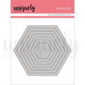 Stitched Nesting Hexagon Dies