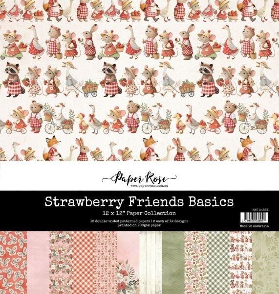 Strawberry Friends - 12x12 Paper Collection - Basics