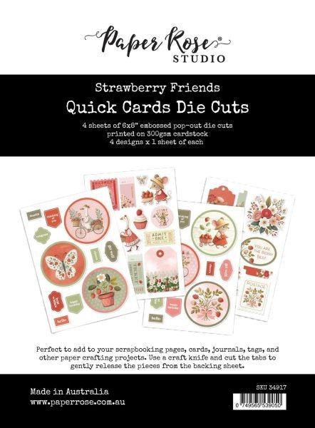 Strawberry Friends - Quick Card Die Cuts