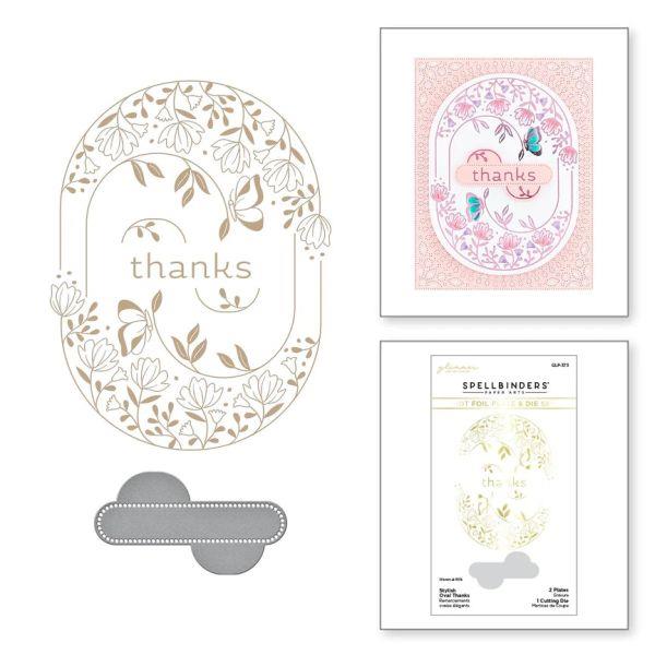 Stylish Ovals Collection - Stylish Oval Thanks Glimmer Hot Foil Plate & Die Set