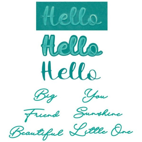 Take Two's - Hello Sentiment Die Set