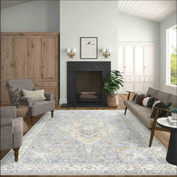 Tyse Area Rugs Addison Blue ADD2406 5'3"x7'3"