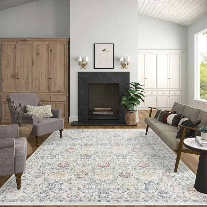 Tyse Area Rugs Addison Cream ADD2217 5'3"x7'3"