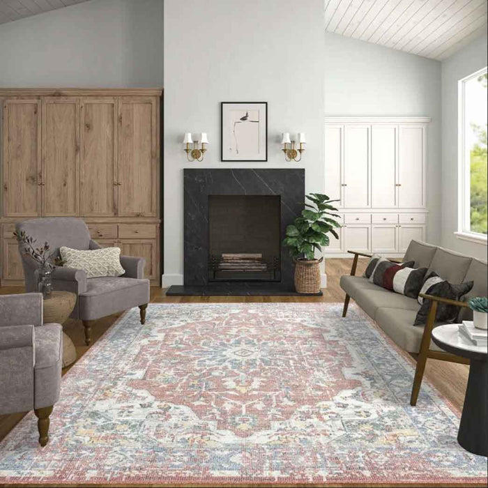 Tyse Area Rugs Addison Rust ADD2004 5'3"x7'3"