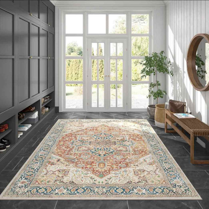 Tyse Area Rugs Antiquity 7'5"x9'11" Rust AQY1004