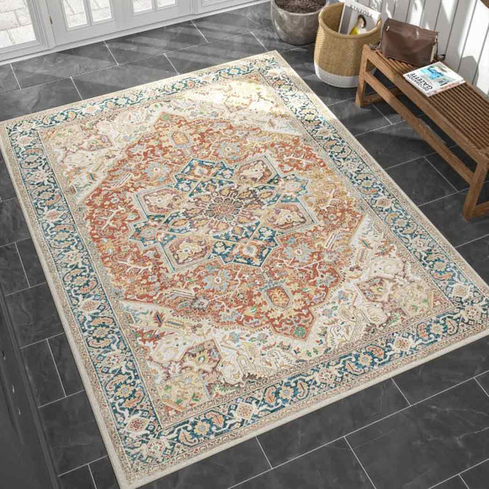 Tyse Area Rugs Antiquity 8'10"x12'2" Rust AQY1004