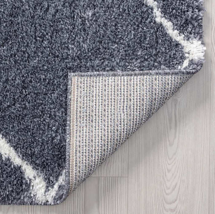 Tyse Area Rugs Atlanta Shag Dark Gray ATL1041 backing