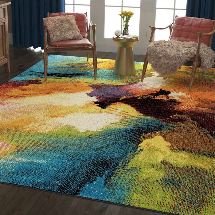 Tyse Area Rugs Avon 5'3"x7'3" Multi-Color AVN1701