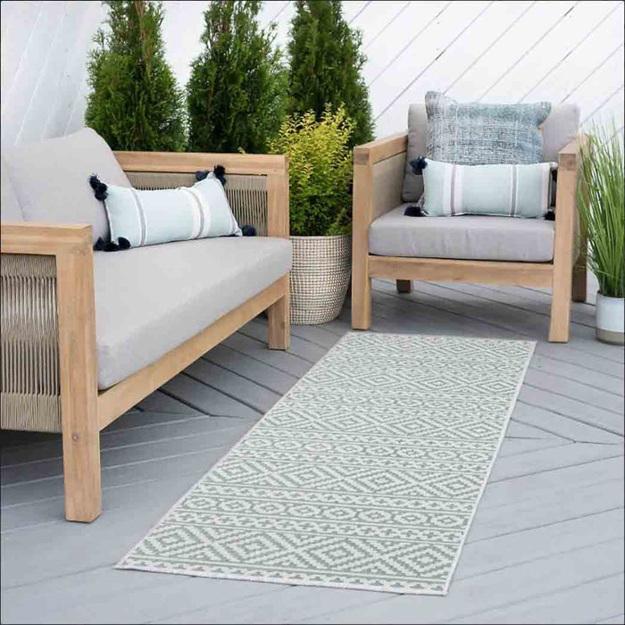 Tyse Area Rugs Breeze Blue BRZ1106 2'2"x7'3"