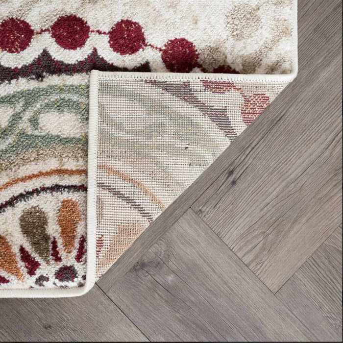 Tyse Area Rugs Deco Ivory DCO1011  backing