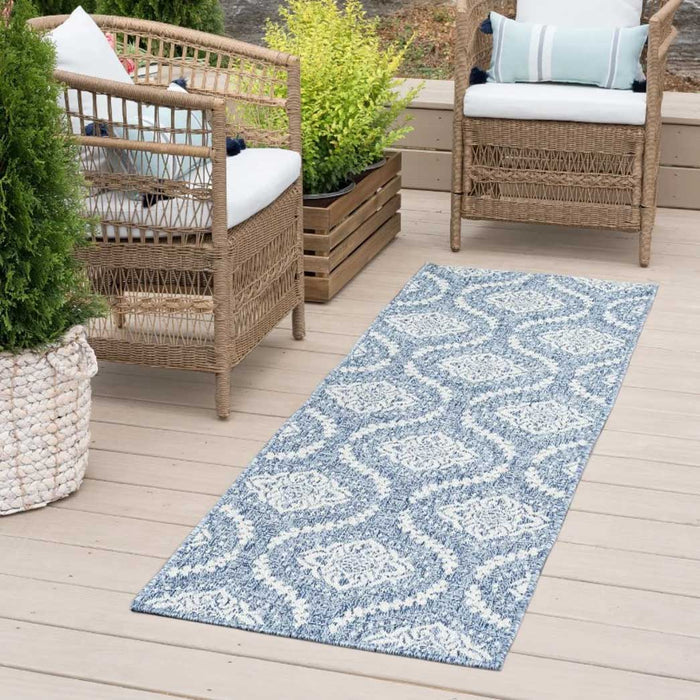 Tyse Area Rugs Denver 2'3"x7'3" Blue DEN1101