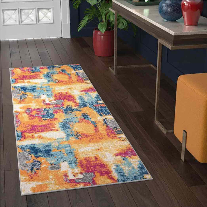 Tyse Area Rugs Dynamic 2'3"x7'3" Multi-Color DYN1101