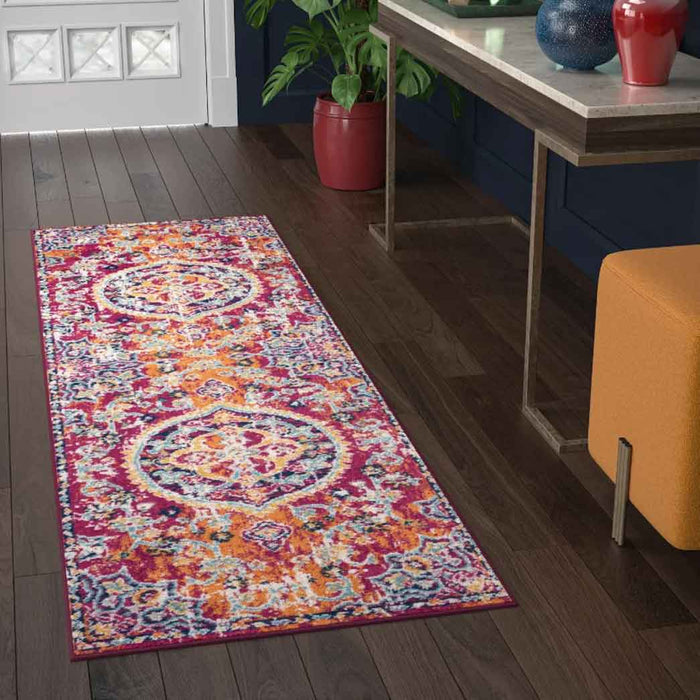 Tyse Area Rugs Dynamic 2'2"x7'3" Pink DYN1442