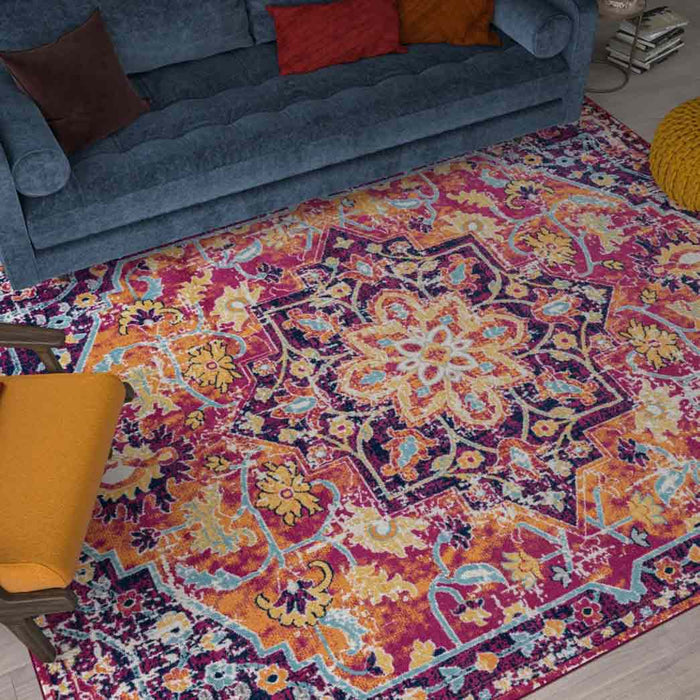 Tyse Area Rugs Dynamic 7'11"x10'3" Pink DYN1542