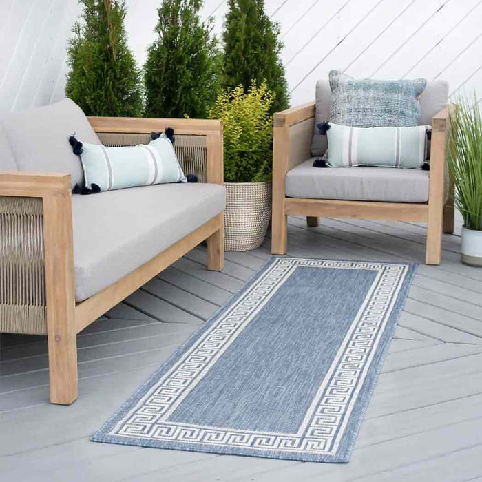 Tyse Area Rugs Eco 2'3"x7'3" Blue ECO1002