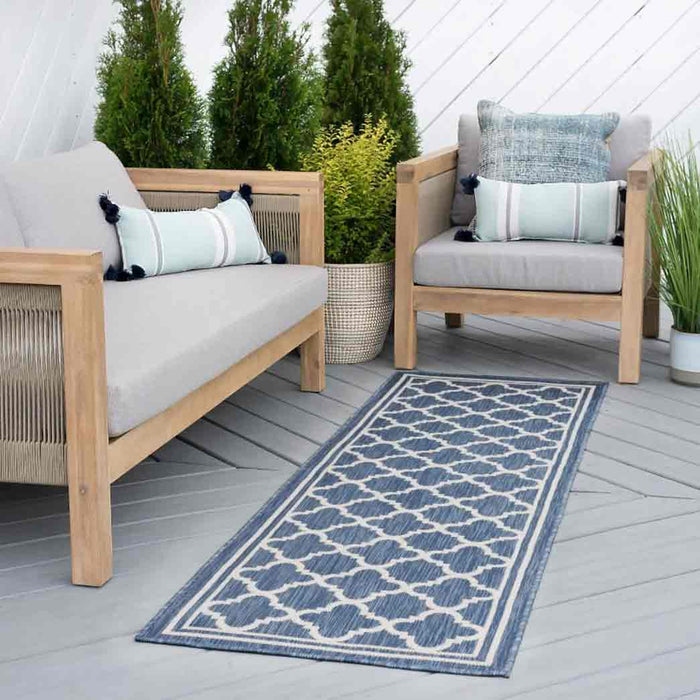 Tyse Area Rugs Eco 2'3"x7'3" Blue ECO1302