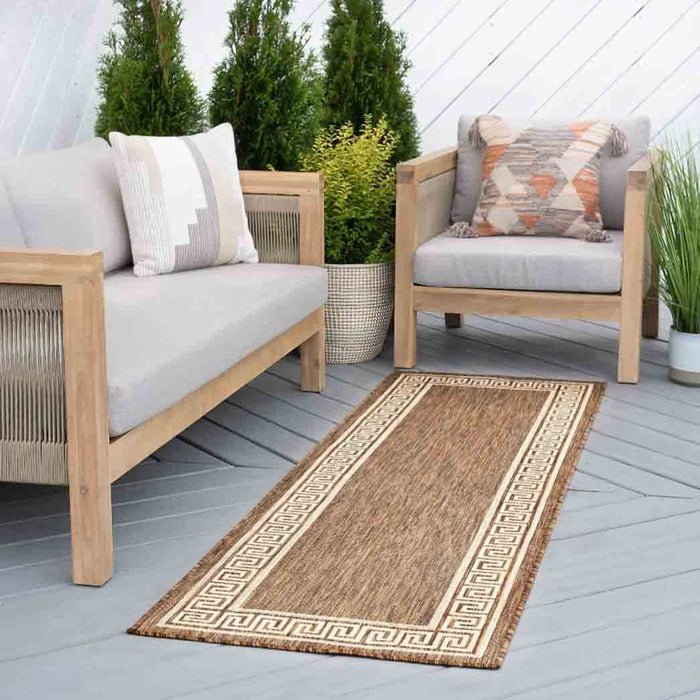 Tyse Area Rugs Eco 2'3"x7'3" Brown ECO1003