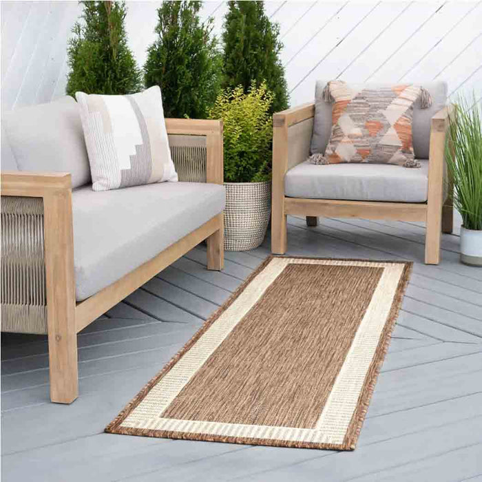 Tyse Area Rugs Eco 2'3"x7'3" Brown ECO1103