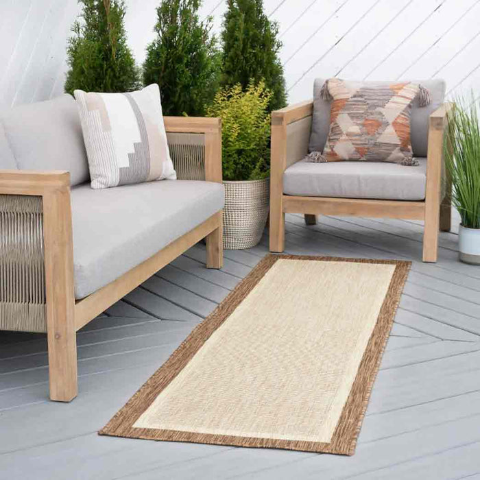 Tyse Area Rugs Eco 2'3"x7'3" Brown ECO1203