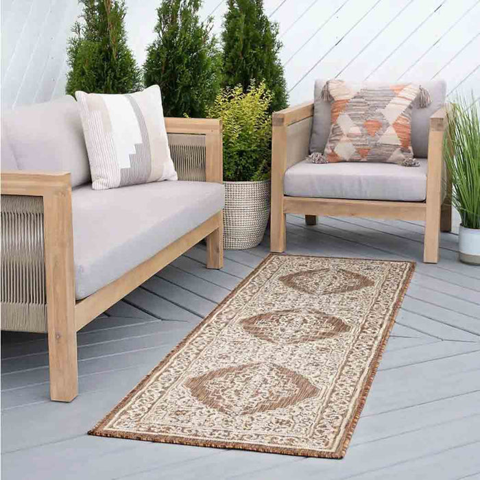 Tyse Area Rugs Eco 2'3"x7'3" Brown ECO1603