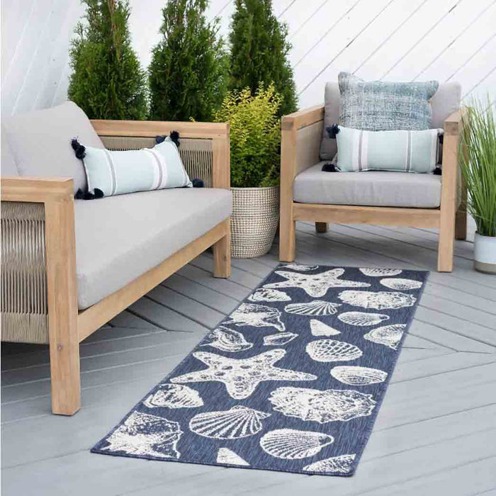 Tyse Area Rugs Eco 2'8"x9'10" Navy ECO1405