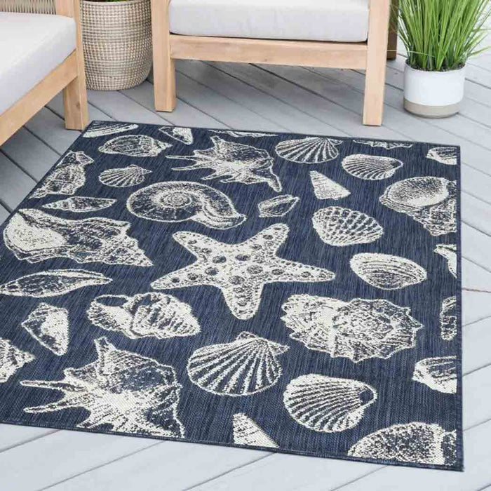 Tyse Area Rugs Eco 5'3"x7'3" Navy ECO1405