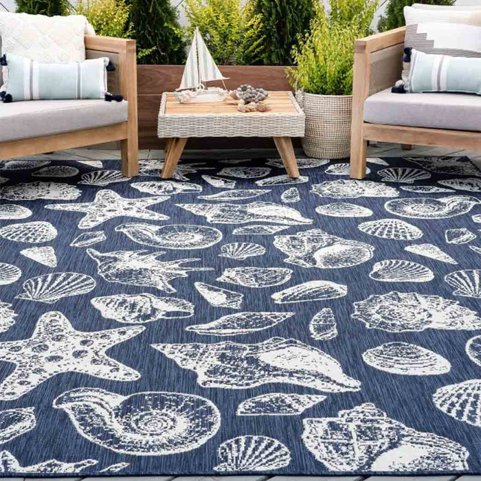 Tyse Area Rugs Eco 7'10"x10'2" Navy ECO1405