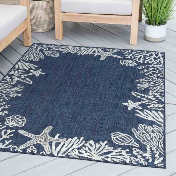 Tyse Area Rugs Eco 5'3"x7'3" Navy ECO1505