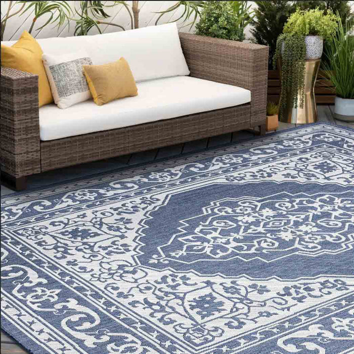 Tyse Area Rugs Eco 7'11"x10'3" Navy ECO1605