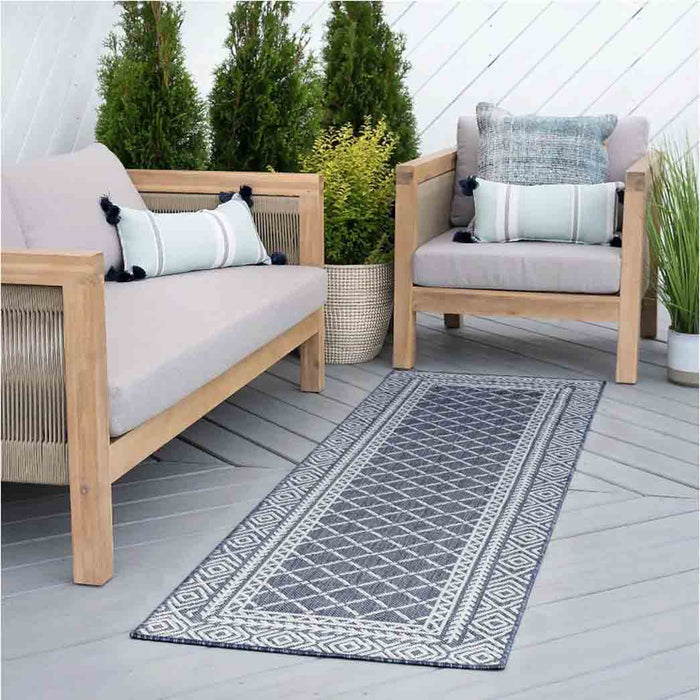 Tyse Area Rugs Eco 2'3"x7'3" Navy ECO2107
