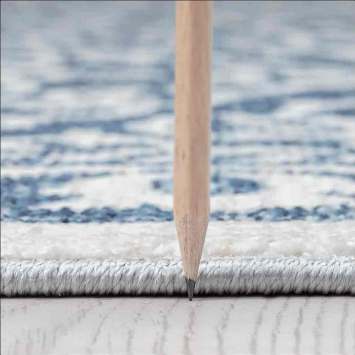Tyse Area Rugs Garden Blue GRD6406 thick pic