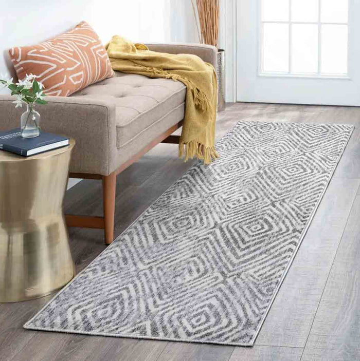 Tyse Area Rugs Garden 2'3"x7'7" Gray GRD6709