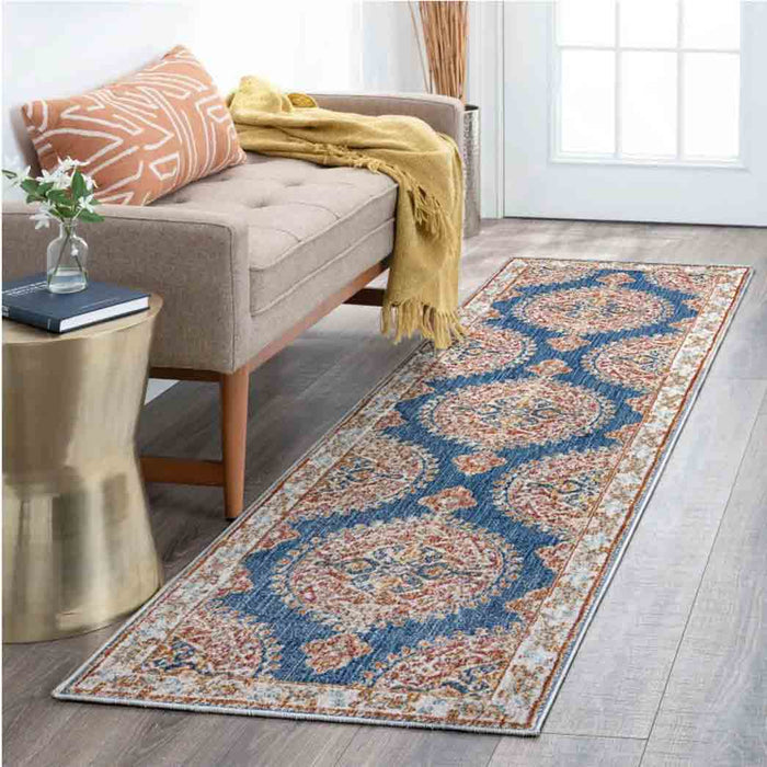 Tyse Area Rugs Garden 2'3"x7'7" Navy GRD6107