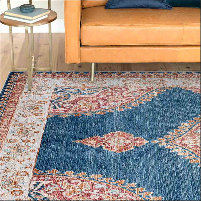 Tyse Area Rugs Garden 5'3"x7'7" Navy GRD6107