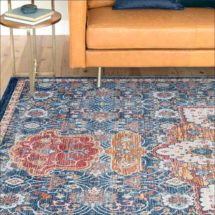 Tyse Area Rugs Garden 5'3"x7'7" Navy GRD6207