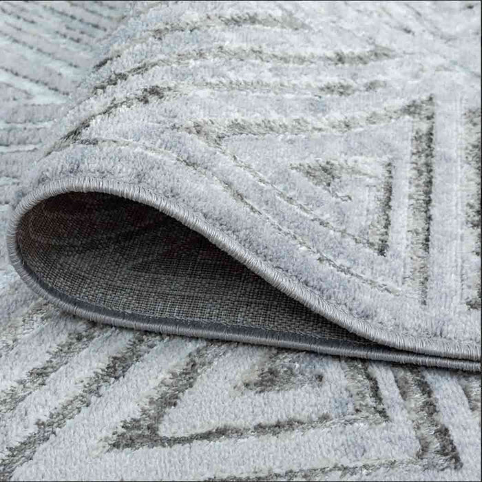 Tyse Area Rugs Grace Gray GRC1009 thickness and backing