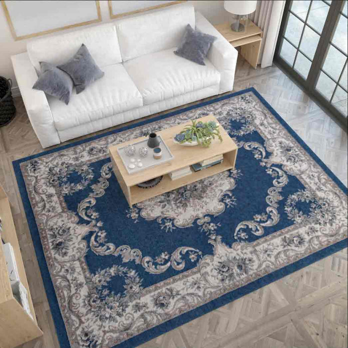 Tyse Area Rugs Hampton 7'10"x10'3" Navy HMP3907