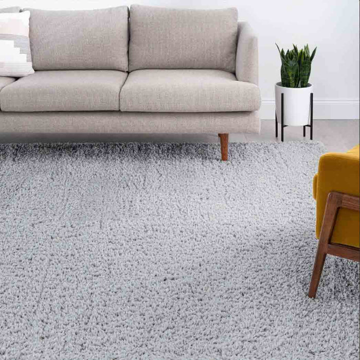 Tyse Area Rugs Heavenly Shag 7'11"x10'3" Silver HEA1010