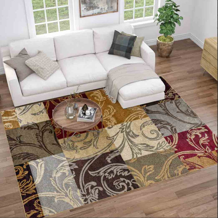 Tyse Area Rugs Impressions 7'10"x10'3" Multi-Color IMP7710