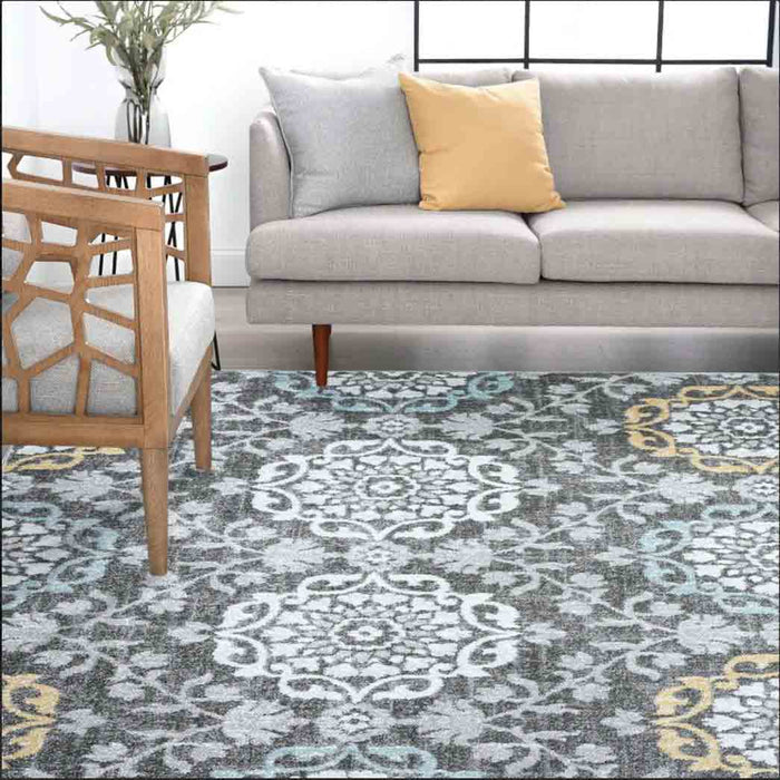Tyse Area Rugs Jaize 5'3"x7'3" Dark Gray JZE1341