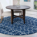 Tyse Area Rugs Jasmine Navy JSM4507 7'10" Round