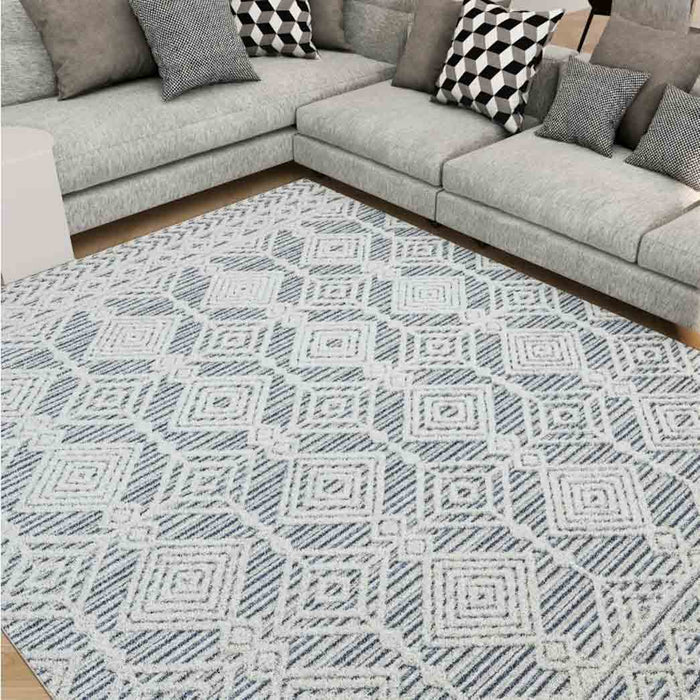 Tyse Area Rugs Monaco 5'3"x7'3" Blue MNC1106