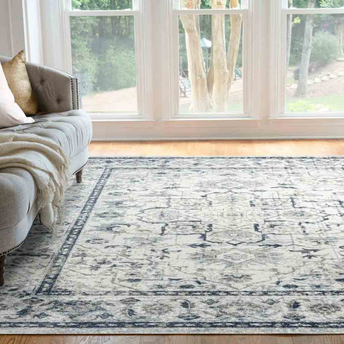 Tyse Area Rugs Palazzo 5'3"x7'3" Cream PLZ2117