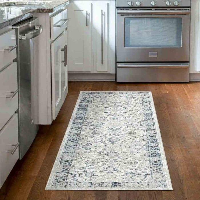 Tyse Area Rugs Palazzo 2'3"x7'3" Cream PLZ2417
