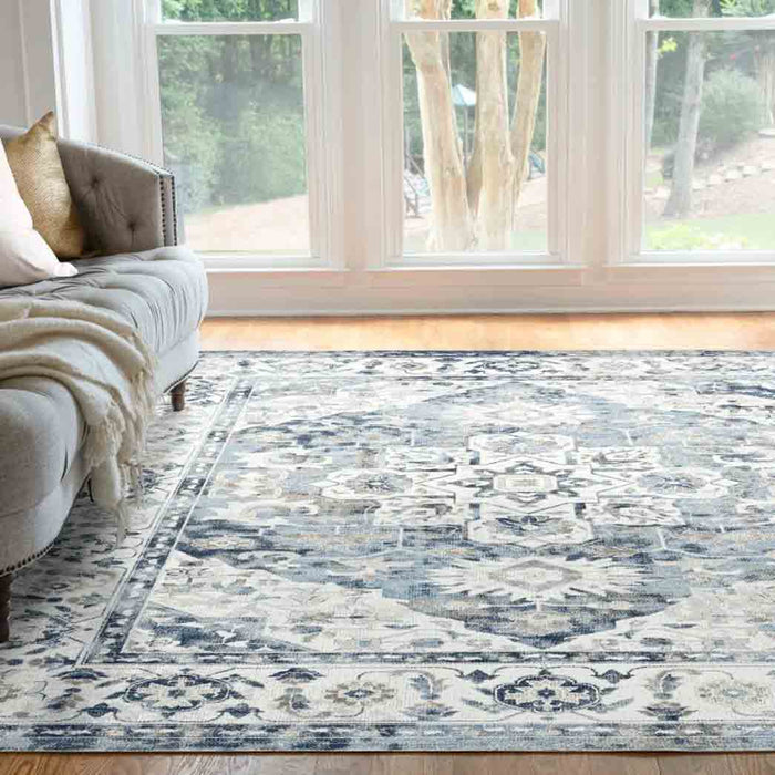 Tyse Area Rugs Palazzo 5'3"x7'3" Navy PLZ2107