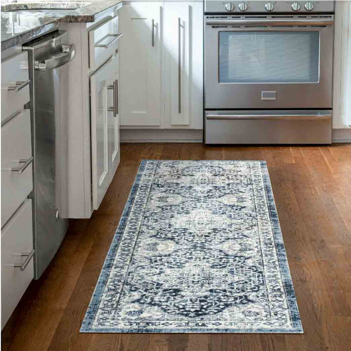 Tyse Area Rugs Palazzo 2'3"x7'3" Navy PLZ2307