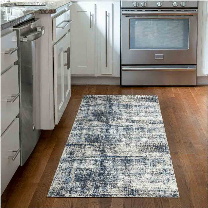 Tyse Area Rugs Palazzo 2'3"x7'3" Navy PLZ2717