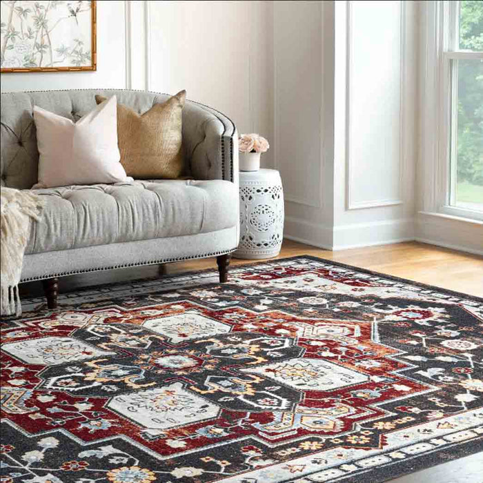 Tyse Area Rugs Palazzo 7'11"x10'3" Red PLZ2000