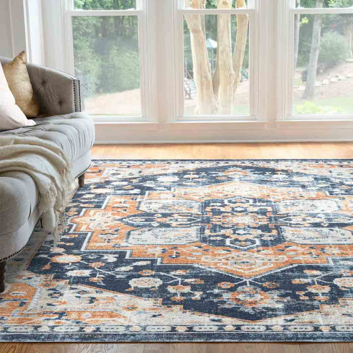 Tyse Area Rugs Palazzo 5'3"x7'3" Rust PLZ2004